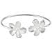 Bracciale A Cerchio In Argento Con Fiori Di Fata, Regolabile In Argento - Foto miniatura 1