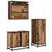 Set di mobili per il bagno con cassetto 3 pcs Legno vecchio - Foto miniatura 4