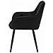 Sedia da pranzo LUKK - Velluto nero con gambe nere x1 - Foto miniatura 4