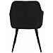 Sedia da pranzo LUKK - Velluto nero con gambe nere x1 - Foto miniatura 5