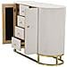 Mobile Montpellier Crema In Velluto Con Cassetti E Gambe Dorate — 120x40x85 Cm - Foto miniatura 3