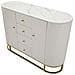Mobile Montpellier Crema In Velluto Con Cassetti E Gambe Dorate — 120x40x85 Cm - Foto miniatura 4