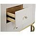 Mobile Montpellier Crema In Velluto Con Cassetti E Gambe Dorate — 120x40x85 Cm - Foto miniatura 7