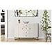 Mobile Montpellier Crema In Velluto Con Cassetti E Gambe Dorate — 120x40x85 Cm - Foto miniatura 8