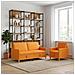 Set di Divani con Storage 2 pcs Giallo Scuro Poliestere - Foto miniatura 3