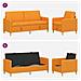 Set di Divani con Storage 2 pcs Giallo Scuro Poliestere - Foto miniatura 4