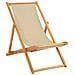 Sedia da spiaggia Beige Legno di teak solido - Foto miniatura 1