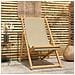Sedia da spiaggia Beige Legno di teak solido - Foto miniatura 2