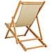 Sedia da spiaggia Beige Legno di teak solido - Foto miniatura 5