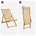 Sedia da spiaggia Beige Legno di teak solido - Foto miniatura 7