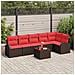 Set Divano da Giardino 7 pcs Marrone polyrattan - Foto miniatura 2