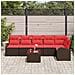 Set Divano da Giardino 7 pcs Marrone polyrattan - Foto miniatura 3
