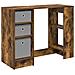 Scrivania Rovere fumé 100 x 40 x 75 cm Legno multistrato - Foto miniatura 1