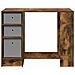 Scrivania Rovere fumé 100 x 40 x 75 cm Legno multistrato - Foto miniatura 6