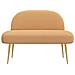 Panchina imbottita con schienale Beige 110 x 60 x 76 cm Bouclé - Foto miniatura 3