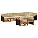 Set di divani da esterno con cuscino 8 pcs Naturale e Beige - Foto miniatura 1