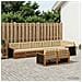 Set di divani da esterno con cuscino 8 pcs Naturale e Beige - Foto miniatura 3