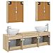 Set di Armadi da Bagno 5 pcs Rovere Sonoma Legno ingegnerizzato - Foto miniatura 8