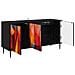 Mobile TV HEESCH 102 x 33 x 51 cm Rovere Nero - Foto miniatura 3