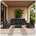 Set Divano da Giardino 9 pz Grigio e Grigio Scuro polyrattan - Foto miniatura 2