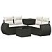 Set di divani 6 pz Nero e Bianco Crema - Foto miniatura 1