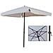 Ombrellone Da Giardino 3 X 3 Metri In Acciaio Bianco - Foto miniatura 2