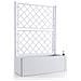 Fioriera Rettangolare In Resina Con Spalliera Per Rampicanti Cm 100x43x142h Colore Bianco Bc01 - 75760 - Foto miniatura 2