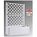 Fioriera Rettangolare In Resina Con Spalliera Per Rampicanti Cm 100x43x142h Colore Bianco Bc01 - 75760 - Foto miniatura 5