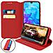 Custodia Huawei Y5 2019 Portacarte Funzione Supporto Rosso - Foto miniatura 3