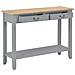 Tavolo Consolle Grigio 110x35x80 Cm In Legno - Foto miniatura 2