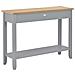 Tavolo Consolle Grigio 110x35x80 Cm In Legno - Foto miniatura 4