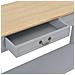 Tavolo Consolle Grigio 110x35x80 Cm In Legno - Foto miniatura 7