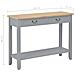Tavolo Consolle Grigio 110x35x80 Cm In Legno - Foto miniatura 14