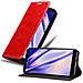 Custodia Compatibile Con Samsung Galaxy A6 Plus 2018 In Rosso Mela - Coperchio Protettiva Con Chiusura Magnetica, Funzione Stand E Tasca Per Le Carte - Foto miniatura 4