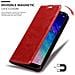 Custodia Compatibile Con Samsung Galaxy A6 Plus 2018 In Rosso Mela - Coperchio Protettiva Con Chiusura Magnetica, Funzione Stand E Tasca Per Le Carte - Foto miniatura 6