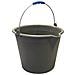 Secchio Industriale In Plastica Da 15 Litri Con Becco E Manico In Acciaio - Grigio - Foto miniatura 1
