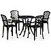 Set Da Bistrot 5 Pz In Alluminio Pressofuso Nero - Foto miniatura 2