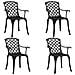 Set Da Bistrot 5 Pz In Alluminio Pressofuso Nero - Foto miniatura 3