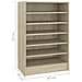 Scarpiera Rovere Sonoma 60x35x92 cm in Truciolato - Foto miniatura 3