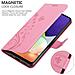 Custodia Compatibile Con Samsung Galaxy A22 4g / M22 / M32 4g In Rosa Fiore - Coperchio Protettivo In Design Floreale Con Chiusura Magnetica, Funzione Stand E Slot Per Carte - Foto miniatura 5
