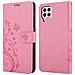 Custodia Compatibile Con Samsung Galaxy A22 4g / M22 / M32 4g In Rosa Fiore - Coperchio Protettivo In Design Floreale Con Chiusura Magnetica, Funzione Stand E Slot Per Carte - Foto miniatura 8
