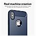 Custodia Compatibile Con Apple Iphone X / Xs In Brushed Blu - Coperchio Protettivo In Silicone Tpu Flessibile In Look Acciaio Inossidabile-fibra Di Carbonio - Foto miniatura 3