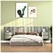 Testiera Letto Con Comodini In Legno Multistrato Grigio Sonoma - Foto miniatura 1