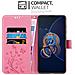 Cadorabo Custodia Compatibile Con Asus Zenfone 8 Flip In Rosa Fiore - Coperchio Protettivo In Design Floreale Con Chiusura Magnetica, Funzione Stand E Slot Per Carte - Foto miniatura 3
