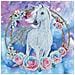Biglietto Di Auguri Fai Da Te Con Diamanti - Unicorno E Fiori - 6 X 7 - Foto miniatura 1