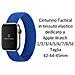 Cinturino Xl 785s Originale Braided String Per Apple Watch 1-2-3-4-5-6-7-se 42 44 45mm Blu - Foto miniatura 2