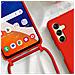 Cover Cordino Per Samsung Galaxy A14 5g E 4g Collana / Tracolla 80 Cm Rossa - Foto miniatura 3