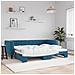 Divano Letto Con Letto Estraibile Blu 80x200 Cm In Velluto - Foto miniatura 1
