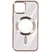 Cover Magsafe Per Iphone 15 Plus Silicone Bordo Cromato Rosa - Foto miniatura 1