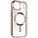 Cover Magsafe Per Iphone 15 Plus Silicone Bordo Cromato Rosa - Foto miniatura 5
